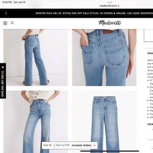 Madewell 11” High Rise Flare jeans size 31